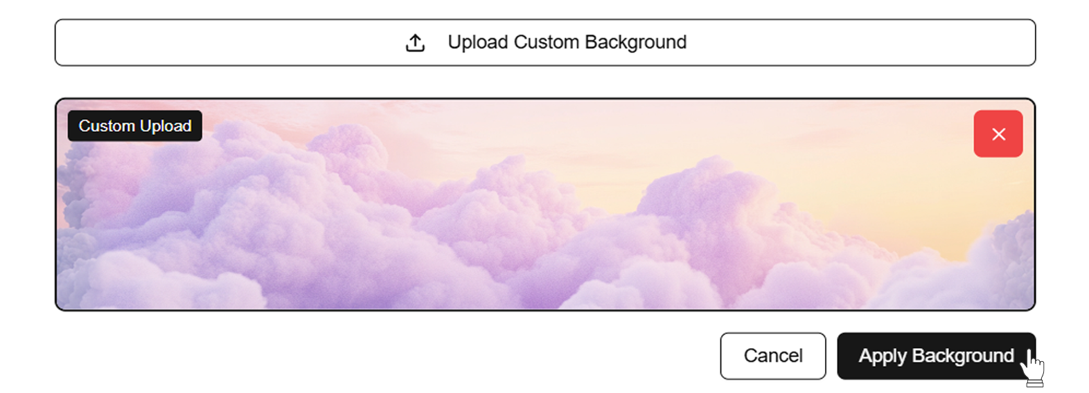 Upload background photo
